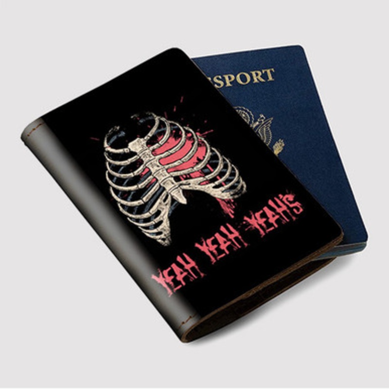 Pastele Yeah Yeah Yeahs Custom Passport Wallet Case With Credit Card Holder Awesome Personalized PU Leather Travel Trip Vacation Baggage Cover