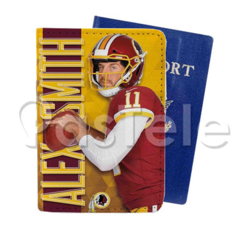 Alex Smith NFL Washington Redskins Custom PU Leather Passport Travel Baggage Tag Cover