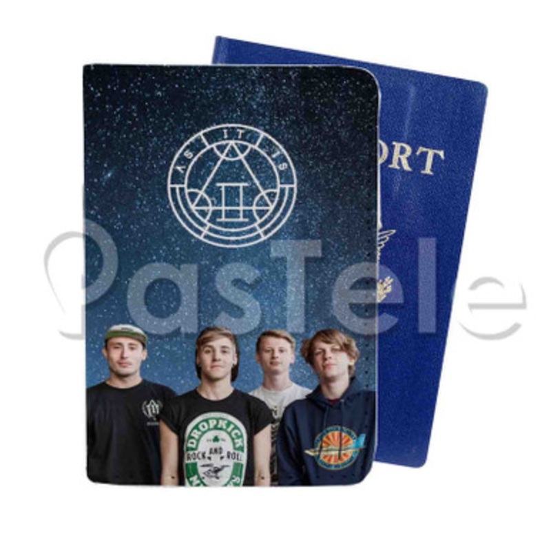 As It Is Band Custom PU Leather Passport Travel Baggage Tag Cover