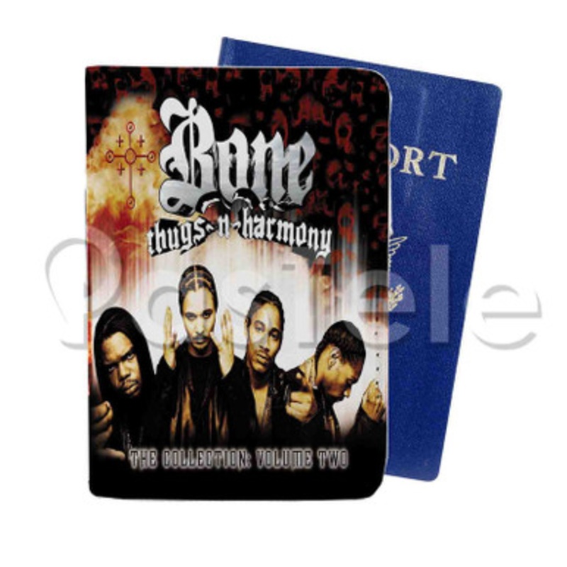 Bone Thugs N Harmony Custom PU Leather Passport Travel Baggage Tag Cover