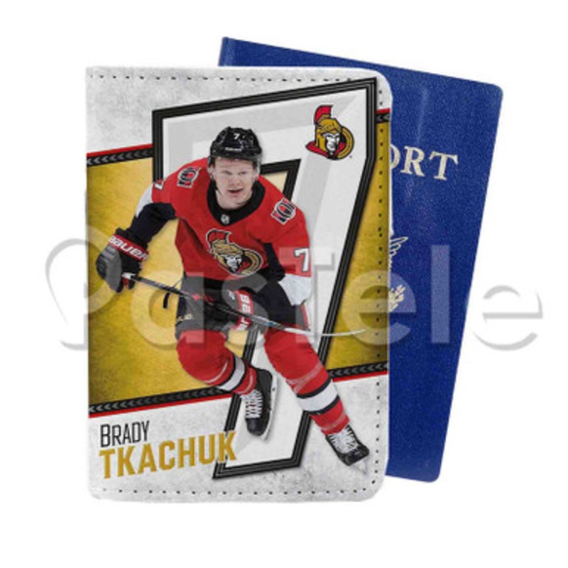 Brady Tkachuk Ottawa Senators NHL Custom PU Leather Passport Travel Baggage Tag Cover