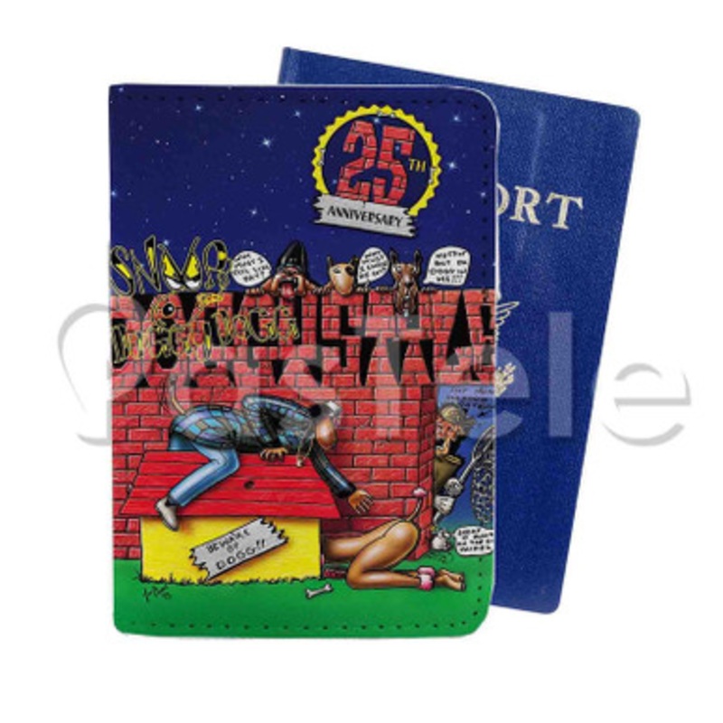 Death Row Records Custom PU Leather Passport Travel Baggage Tag Cover