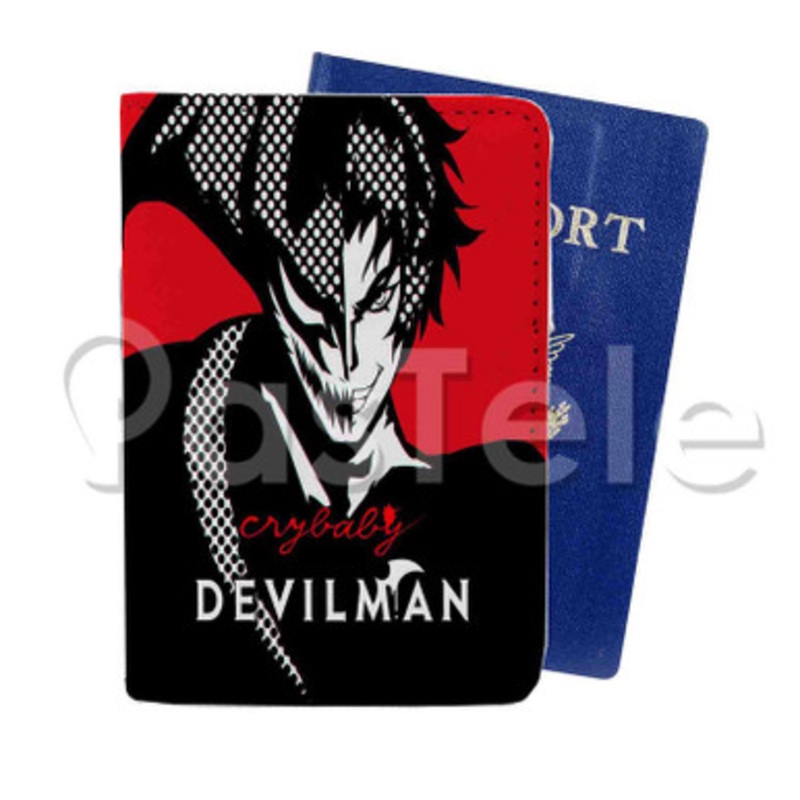 Devilman Crybaby Custom PU Leather Passport Travel Baggage Tag Cover