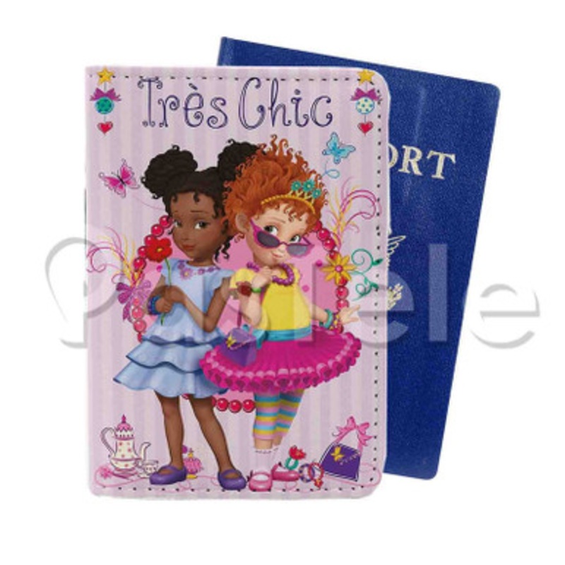 Disney Fancy Nancy Custom PU Leather Passport Travel Baggage Tag Cover