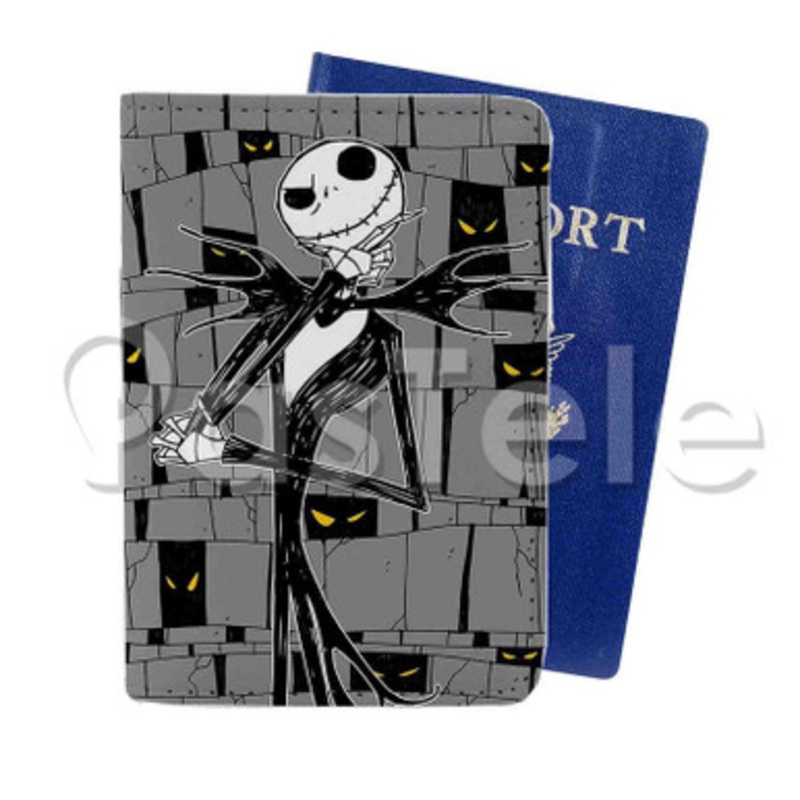 Disney Tim Burton s The Nightmare Before Christmas Custom PU Leather Passport Travel Baggage Tag Cover