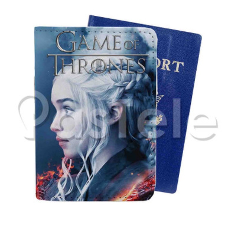 game of thrones Custom PU Leather Passport Travel Baggage Tag Cover
