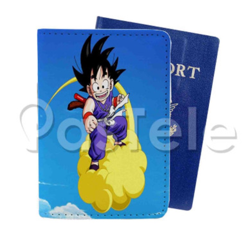 goku child Custom PU Leather Passport Travel Baggage Tag Cover