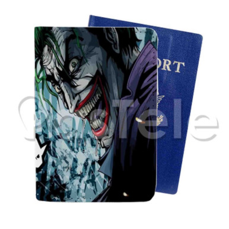 joker Movie Custom PU Leather Passport Travel Baggage Tag Cover