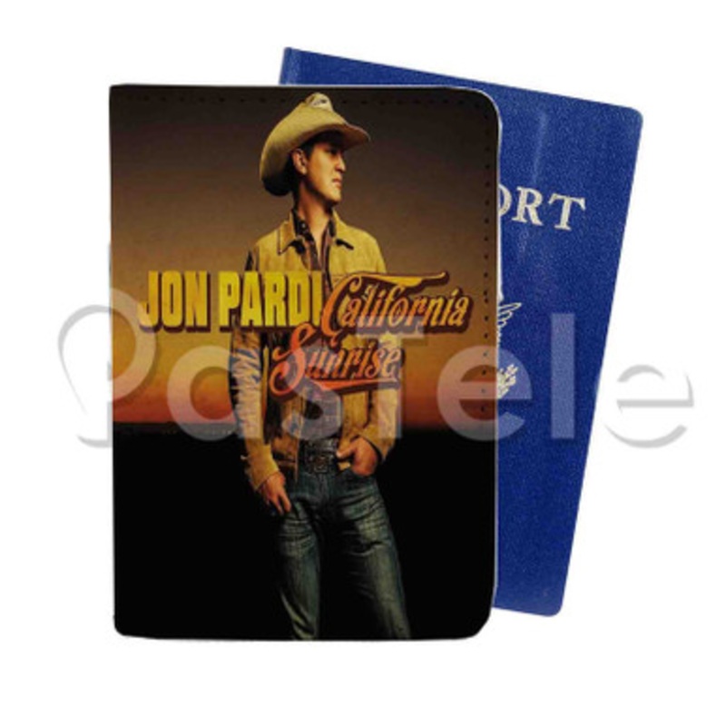 Jon Pardi Custom PU Leather Passport Travel Baggage Tag Cover