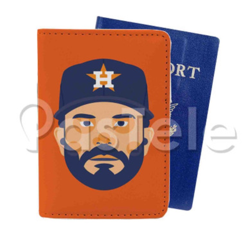 Jos Altuve Custom PU Leather Passport Travel Baggage Tag Cover