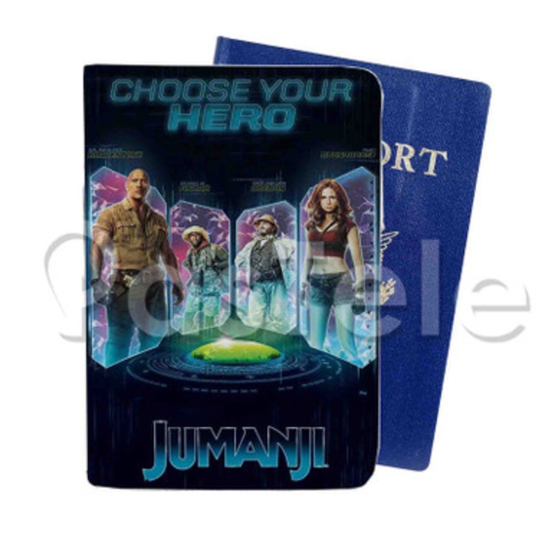 Jumanji 3 Custom PU Leather Passport Travel Baggage Tag Cover