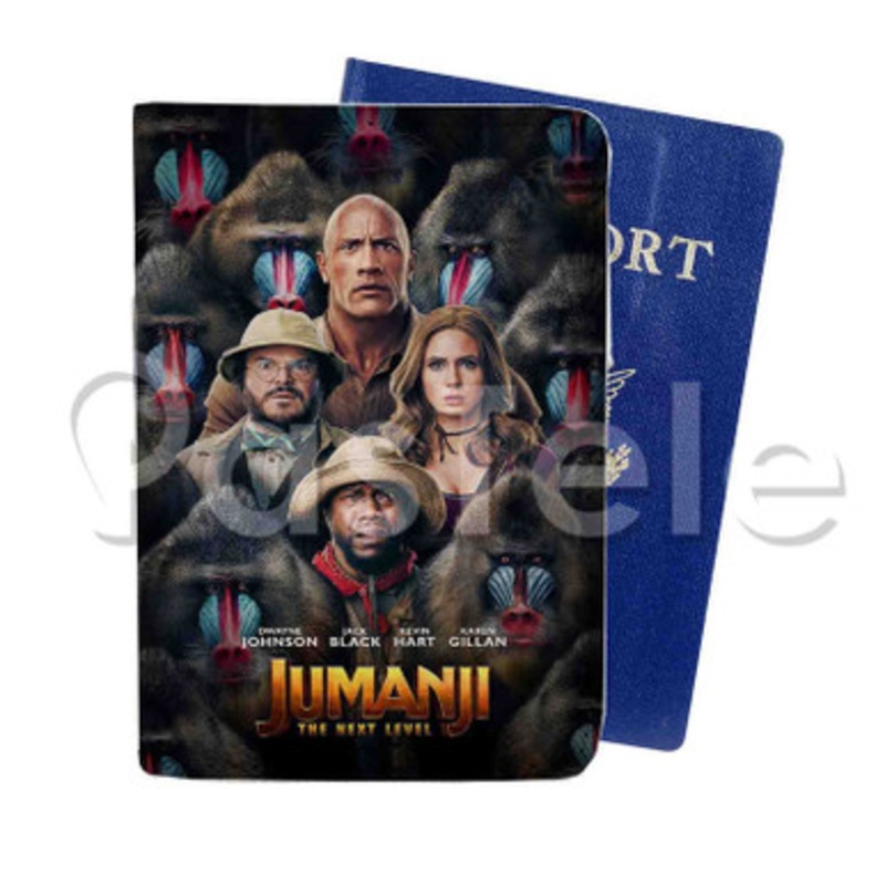 Jumanji The Next Level Custom PU Leather Passport Travel Baggage Tag Cover