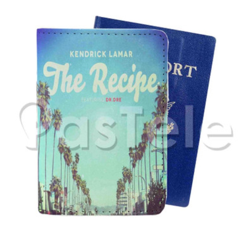 Kendrick Lamar The Recipe ft Dr Dre Custom PU Leather Passport Travel Baggage Tag Cover