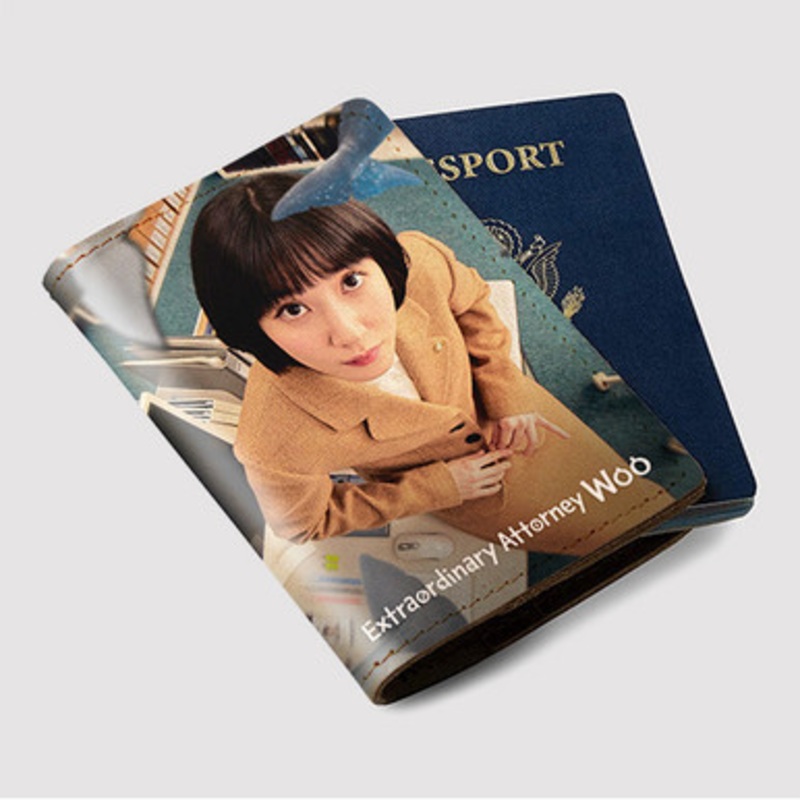Pastele Extraordinary Attorney Woo Custom Passport Wallet Case With Credit Card Holder Awesome Personalized PU Leather Travel Trip Vacation Baggage Cover