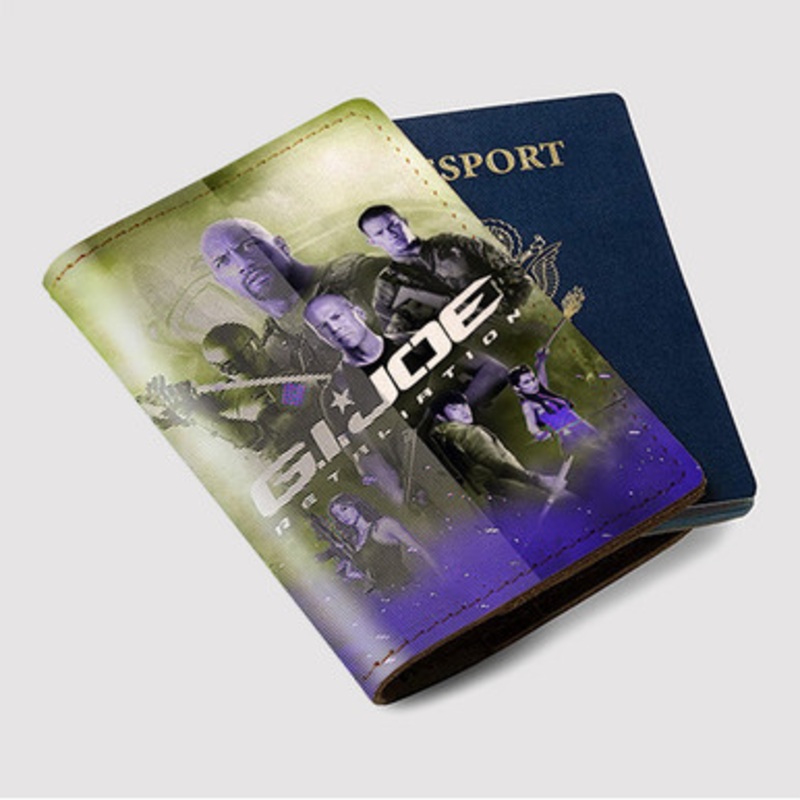 Pastele G I Joe Retaliation Custom Passport Wallet Case With Credit Card Holder Awesome Personalized PU Leather Travel Trip Vacation Baggage Cover