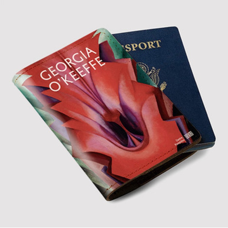 Pastele Georgia O Keeffe Custom Passport Wallet Case With Credit Card Holder Awesome Personalized PU Leather Travel Trip Vacation Baggage Cover