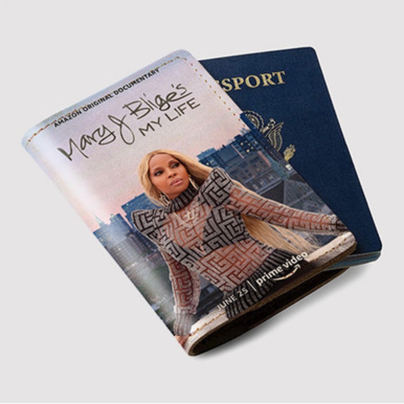 Pastele Mary J Blige My Life Custom Passport Wallet Case With Credit Card Holder Awesome Personalized PU Leather Travel Trip Vacation Baggage Cover