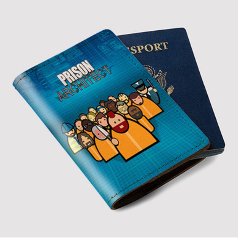 Pastele Prison Architect Custom Passport Wallet Case With Credit Card Holder Awesome Personalized PU Leather Travel Trip Vacation Baggage Cover