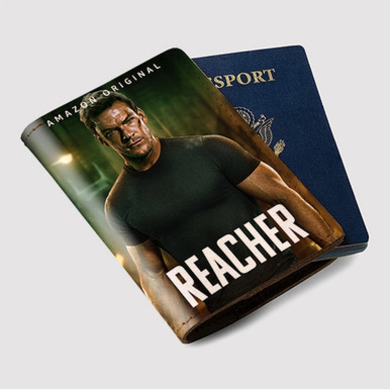 Pastele Reacher TV Series Custom Passport Wallet Case With Credit Card Holder Awesome Personalized PU Leather Travel Trip Vacation Baggage Cover
