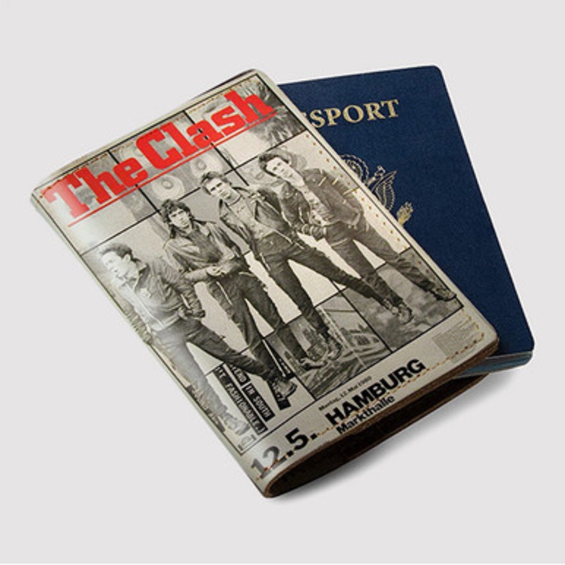 Pastele The Clash Hamburg Custom Passport Wallet Case With Credit Card Holder Awesome Personalized PU Leather Travel Trip Vacation Baggage Cover