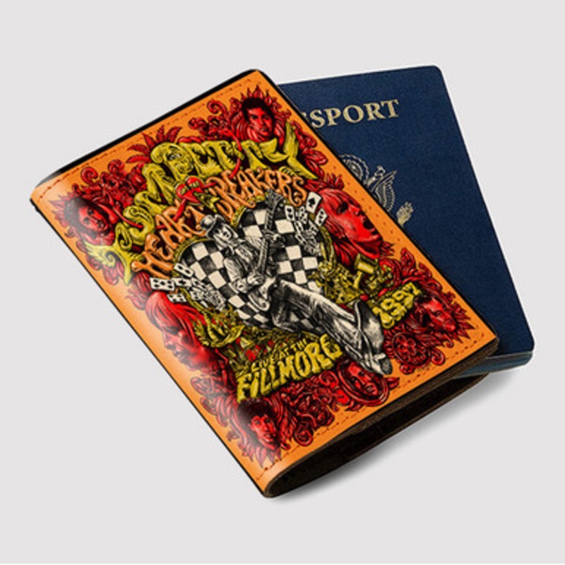 Pastele Tom Petty The Heartbreakers Live at the Fillmore 1997 Custom Passport Wallet Case With Credit Card Holder Awesome Personalized PU Leather Travel Trip Vacation Baggage Cover