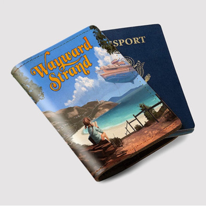 Pastele Wayward Strand Custom Passport Wallet Case With Credit Card Holder Awesome Personalized PU Leather Travel Trip Vacation Baggage Cover