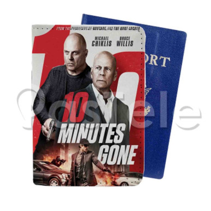 10 Minutes Gone Custom PU Leather Passport Travel Baggage Tag Cover