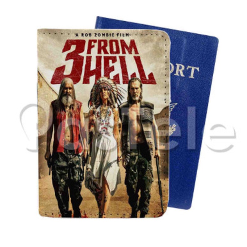 3 From Hell Custom PU Leather Passport Travel Baggage Tag Cover