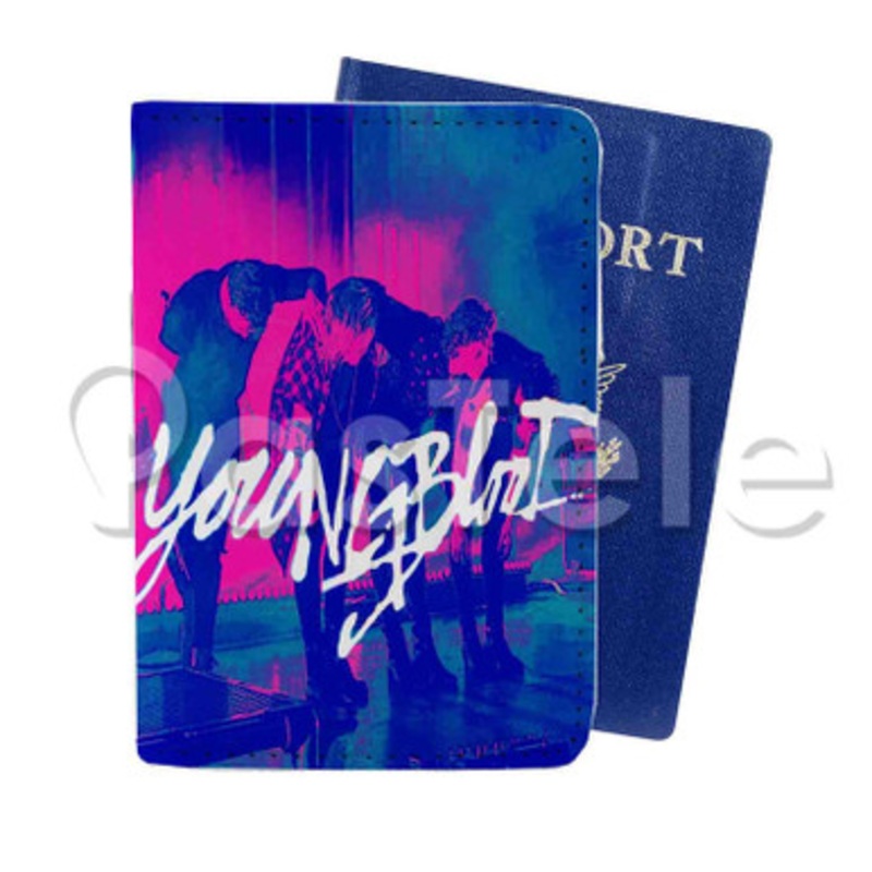 5sos youngblood Custom PU Leather Passport Travel Baggage Tag Cover