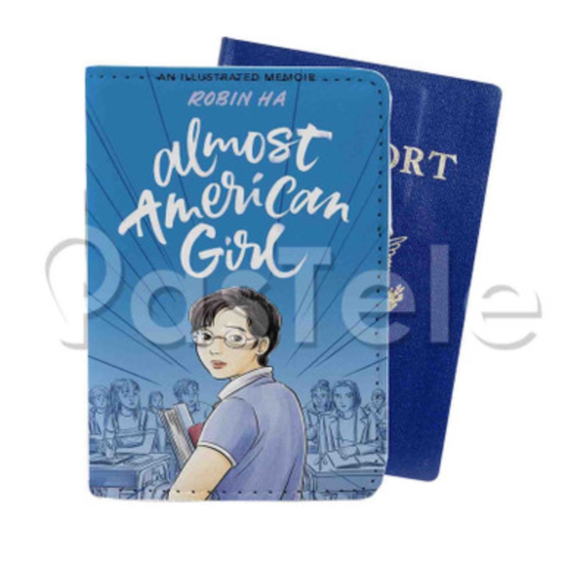 Almost American Girl Custom PU Leather Passport Travel Baggage Tag Cover
