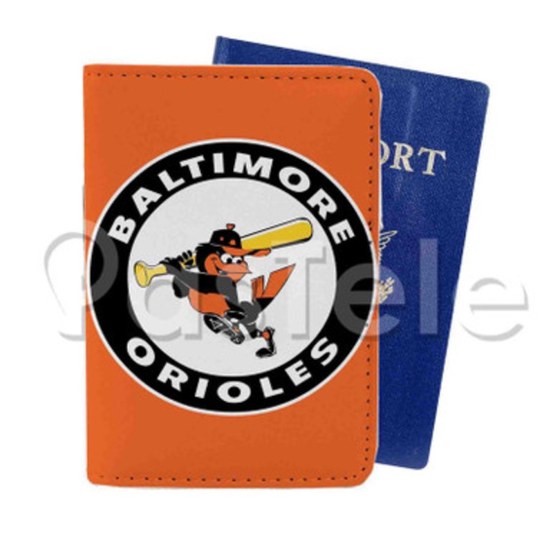 Baltimore Orioles Custom PU Leather Passport Travel Baggage Tag Cover
