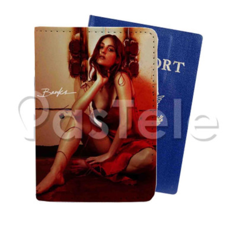 Banks Custom PU Leather Passport Travel Baggage Tag Cover