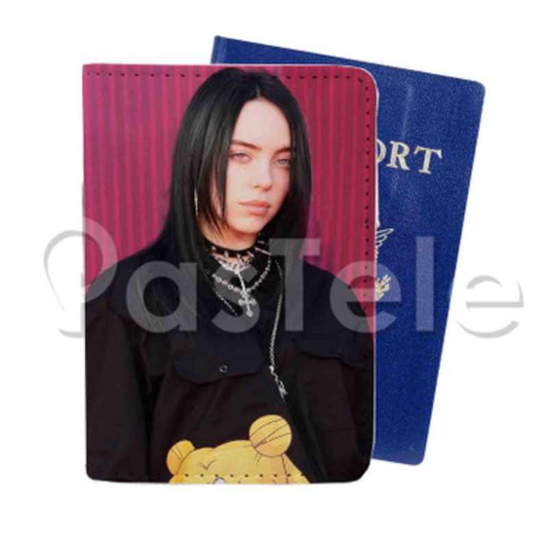 Billie Eilis 2 Custom PU Leather Passport Travel Baggage Tag Cover