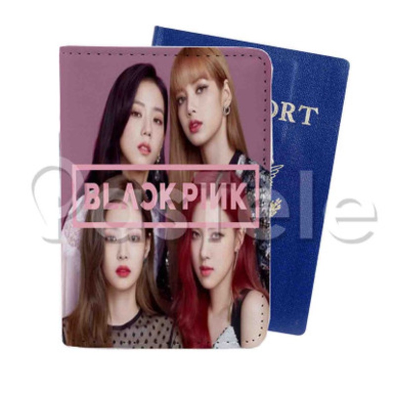 blackpink 2 Custom PU Leather Passport Travel Baggage Tag Cover