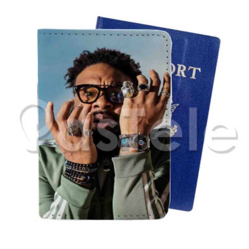 Blanco Brown The Git Up Custom PU Leather Passport Travel Baggage Tag Cover
