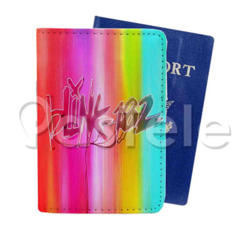 blink 182 NINE Custom PU Leather Passport Travel Baggage Tag Cover