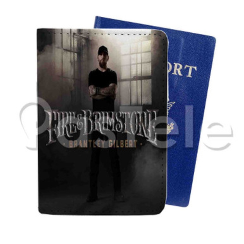 Brantley Gilbert Fire Brimstone Custom PU Leather Passport Travel Baggage Tag Cover