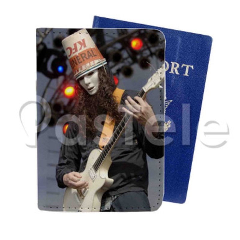 Buckethead Custom PU Leather Passport Travel Baggage Tag Cover