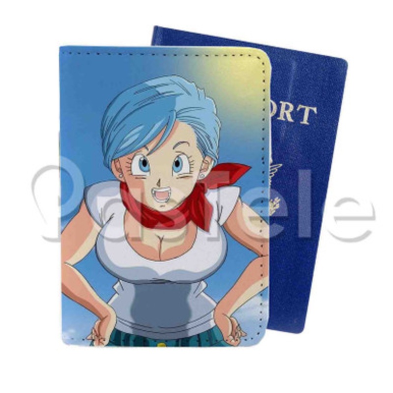 Bulma Dragon Ball Custom PU Leather Passport Travel Baggage Tag Cover