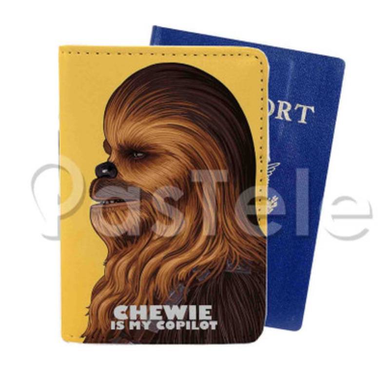 Chewbacca Custom PU Leather Passport Travel Baggage Tag Cover