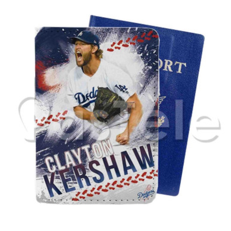 Clayton Kershaw MLB Los Angeles Dodgers Custom PU Leather Passport Travel Baggage Tag Cover