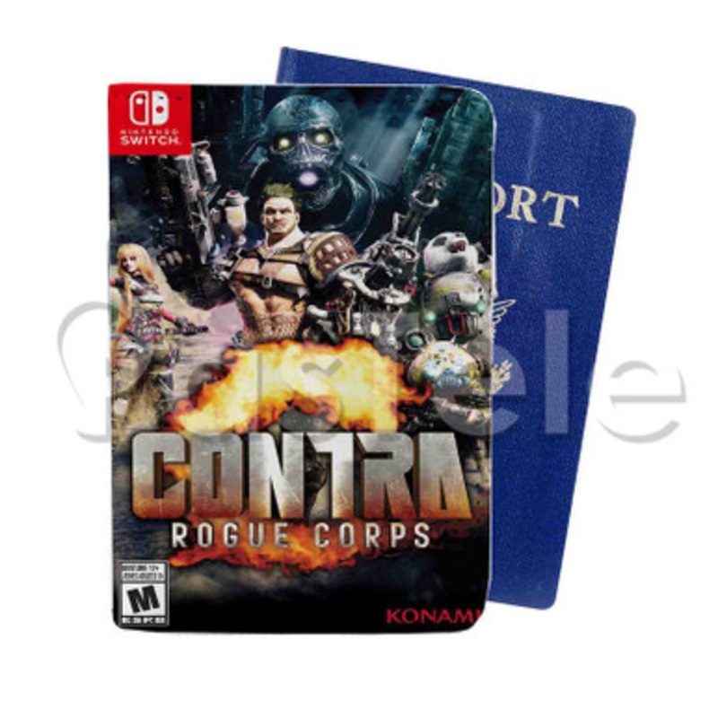 Contra Rogue Corps Custom PU Leather Passport Travel Baggage Tag Cover