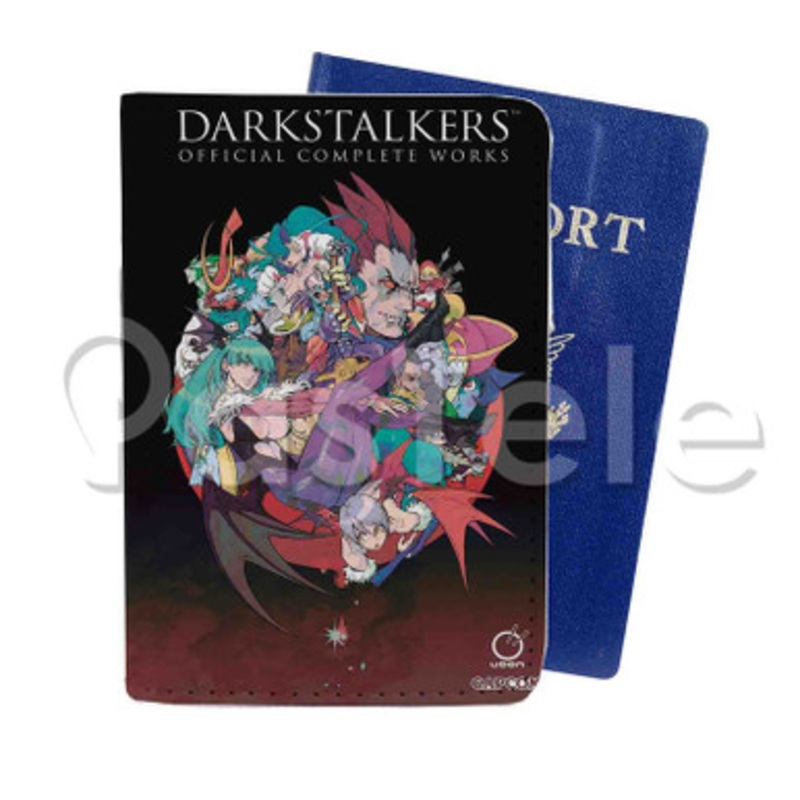 Darkstalkers Custom PU Leather Passport Travel Baggage Tag Cover