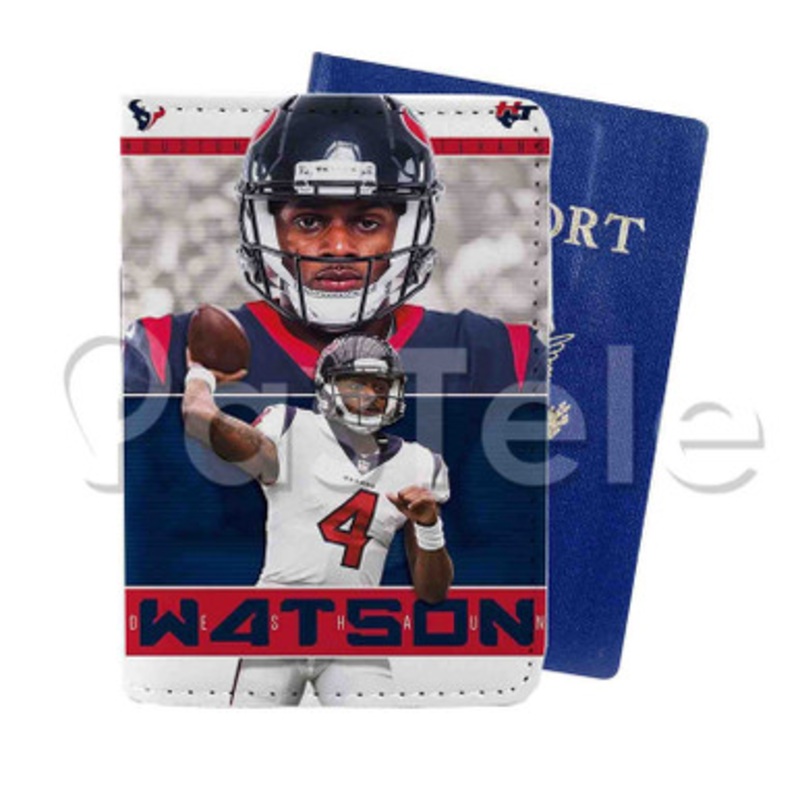 Deshaun Watson NFL Houston Texans Custom PU Leather Passport Travel Baggage Tag Cover