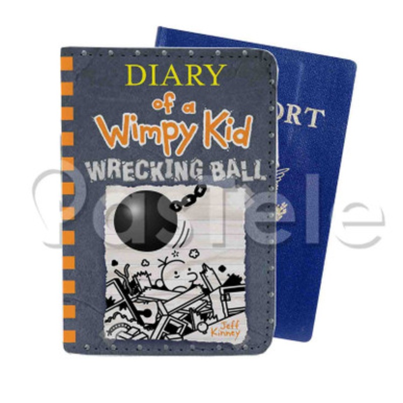 Diary of a Wimpy Kid Wrecking Ball Custom PU Leather Passport Travel Baggage Tag Cover
