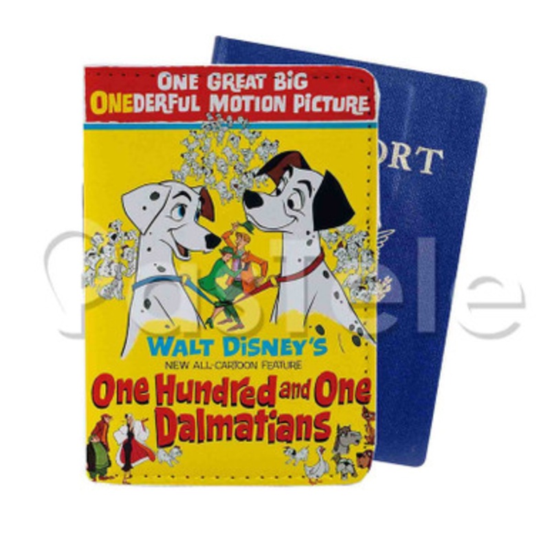 Disney 101 Dalmatians Custom PU Leather Passport Travel Baggage Tag Cover