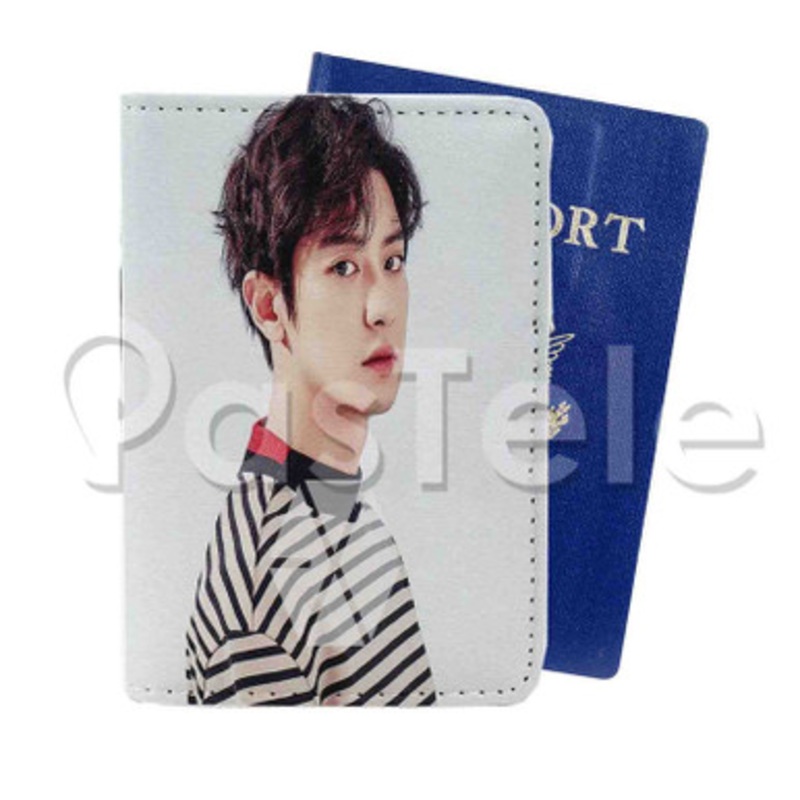 Exo Chanyeol Custom PU Leather Passport Travel Baggage Tag Cover
