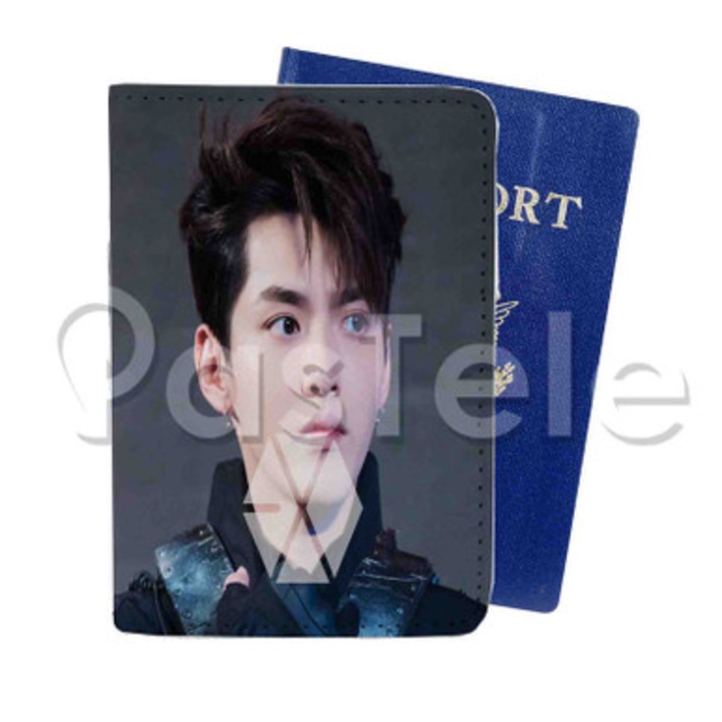 Exo Kris Wu Custom PU Leather Passport Travel Baggage Tag Cover