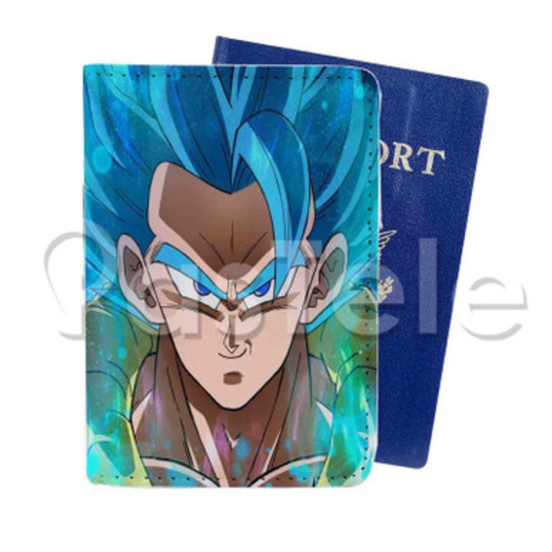 Gogeta Blue Custom PU Leather Passport Travel Baggage Tag Cover