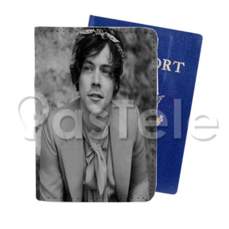 harry styles Music Custom PU Leather Passport Travel Baggage Tag Cover
